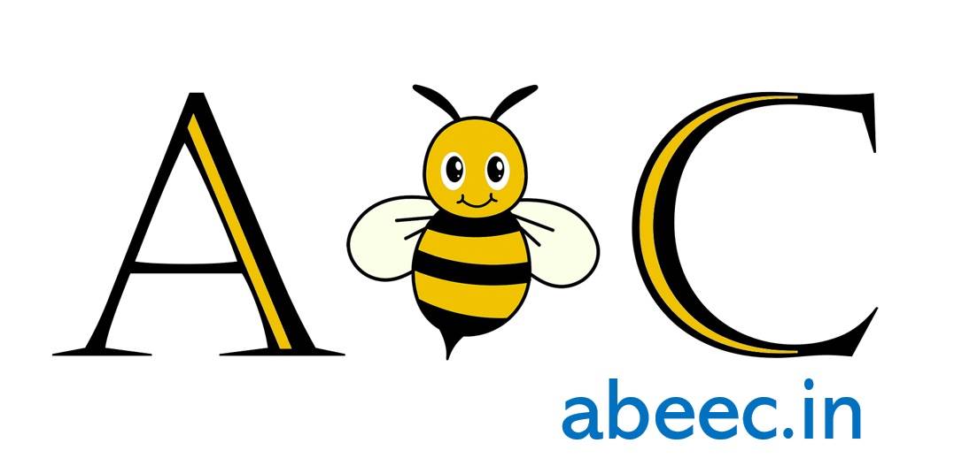 A bee and letters with a white background

Description automatically generated